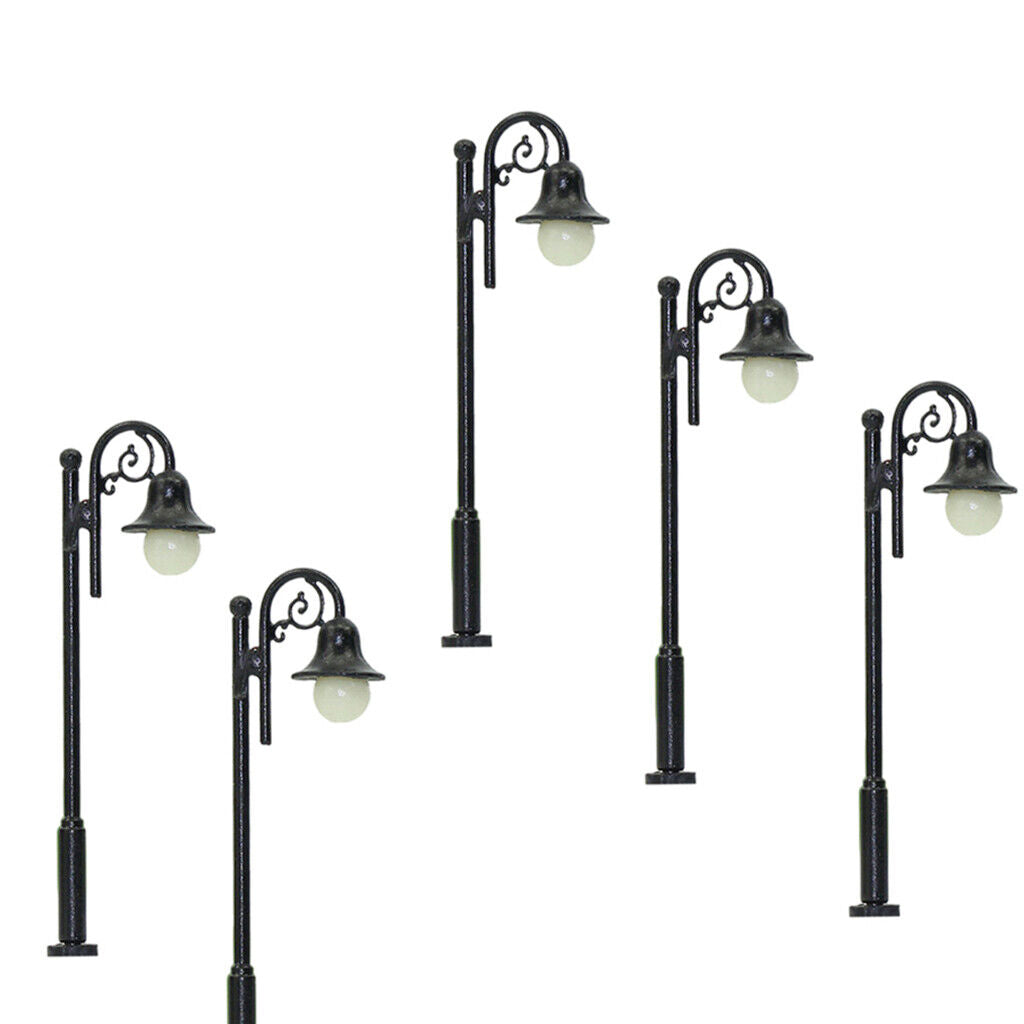 5pcs 1:87 HO Scale Single Head  Mini Railway Lights Layout Decor