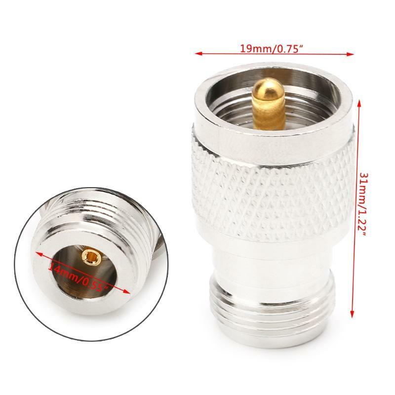 PL259 UHF Plug Male To N Female Jack Straight 50 Ohm RF Connector