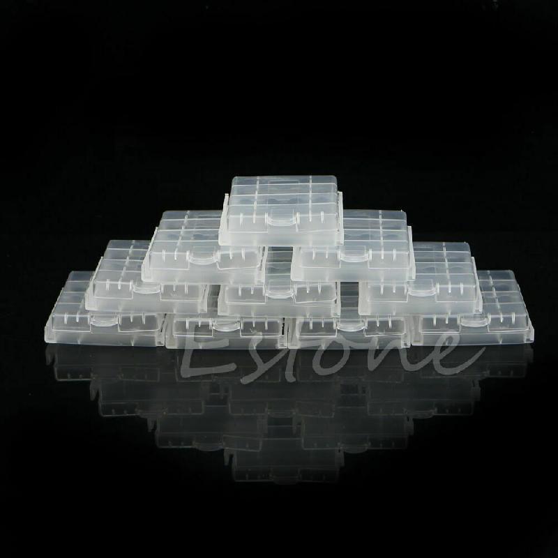 10Pieces 4x AA AAA Battery Case Holder Cell Batteries Storage Box Container