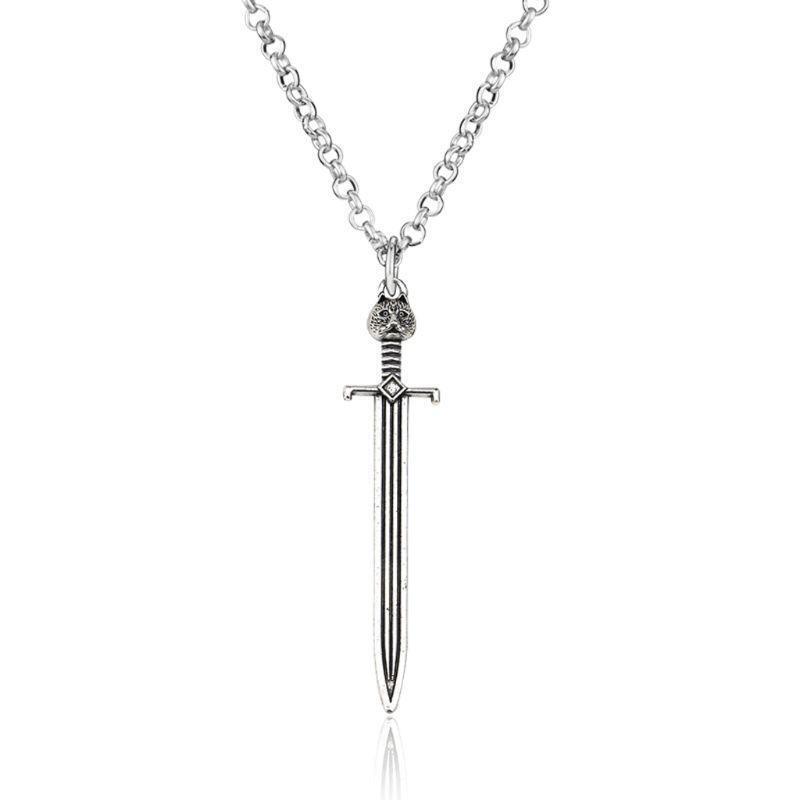 Gothic Medieval Renaissance Weapon Necklace Sword Pendant Necklace Jewelry Charm