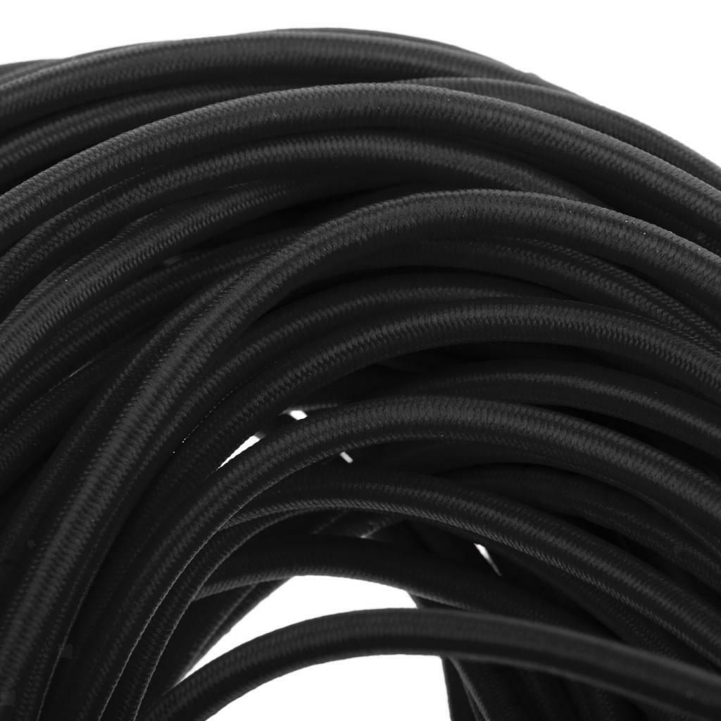4mm Elastic  Rope Marine Shock Cord -  Roof Racks 20m Black