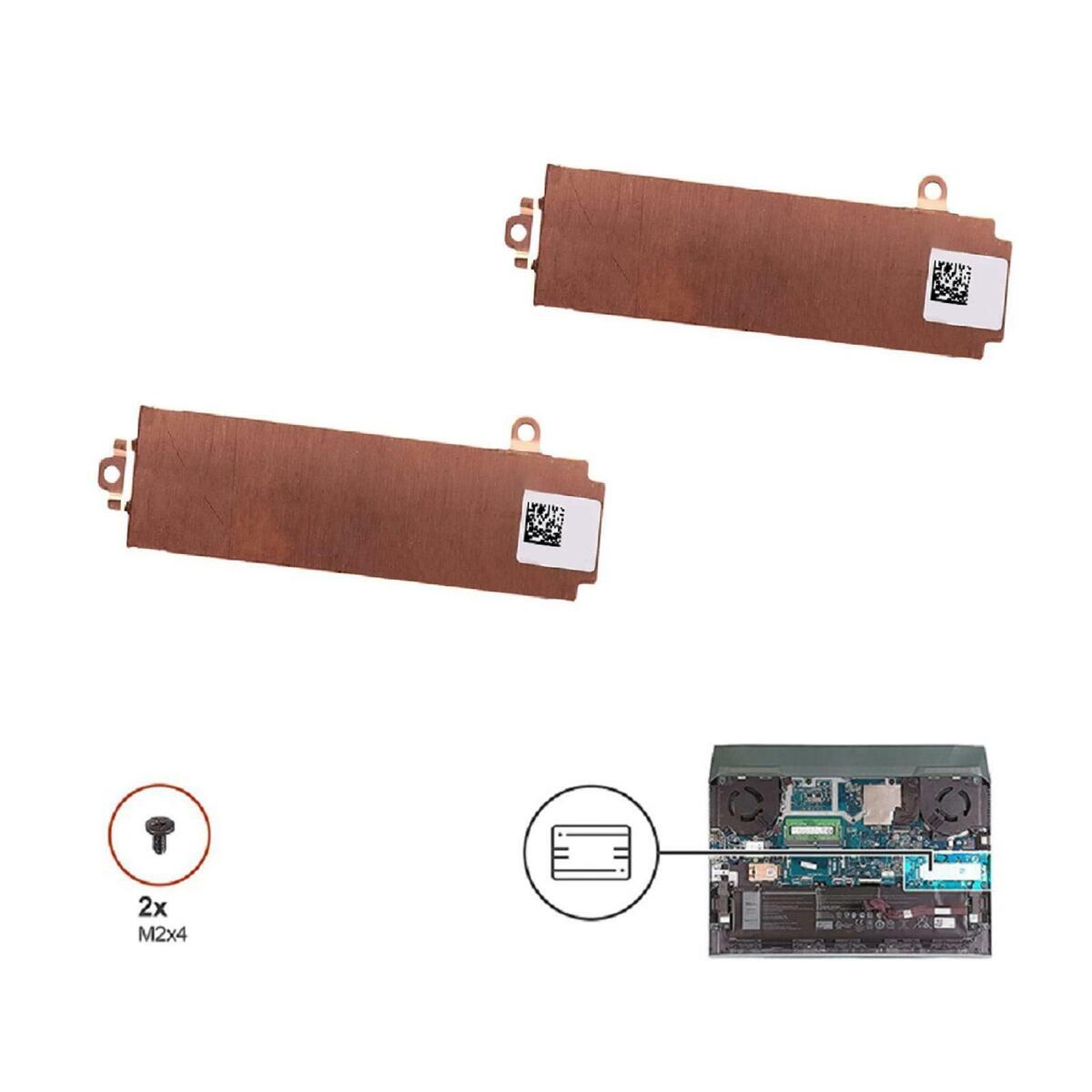 2 Piece 2280 M.2 SSD Heatsink   for  G15 5510 5515 Laptop