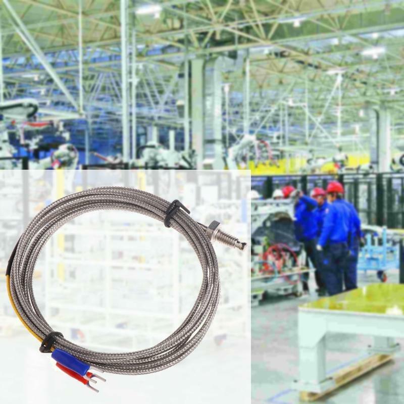 J Type M6 Screw Probe Thermocouple Temperature Sensor with 2M Cable for Industry