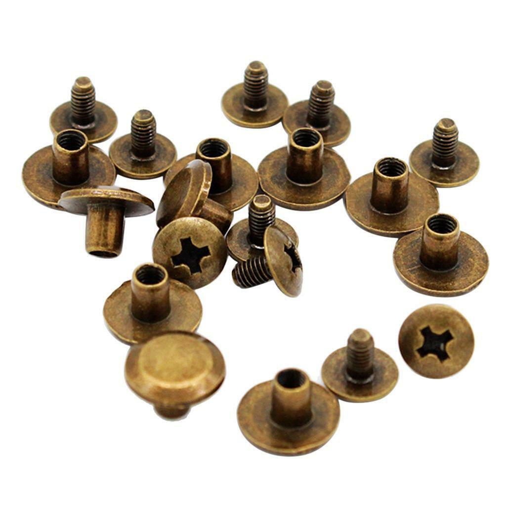 10Pcs Belt Screw Rivets  Head Leather Craft    Wallet Bag