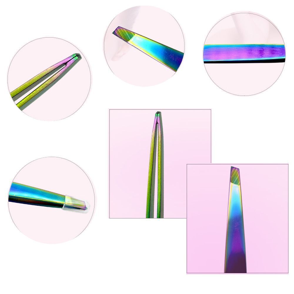 False Eyelash Tweezers Brow Trimmer Colorful Eyebrow Clip Face Hair Removal