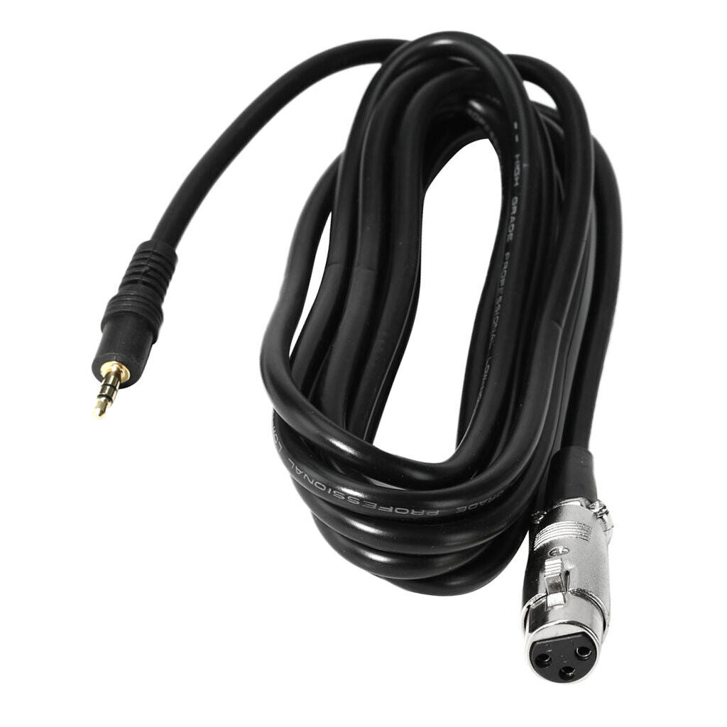 0.5m XLR Female   to 3.5mm Male 1/8 TRS Stereo Microphone Mic Audio Cable