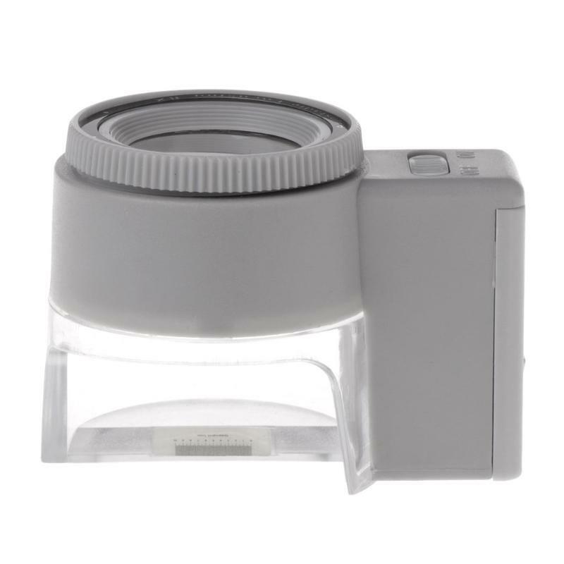 8X Adjustable Stand Bright Magnifier Glass With LED Light Scale Magnifier Tool