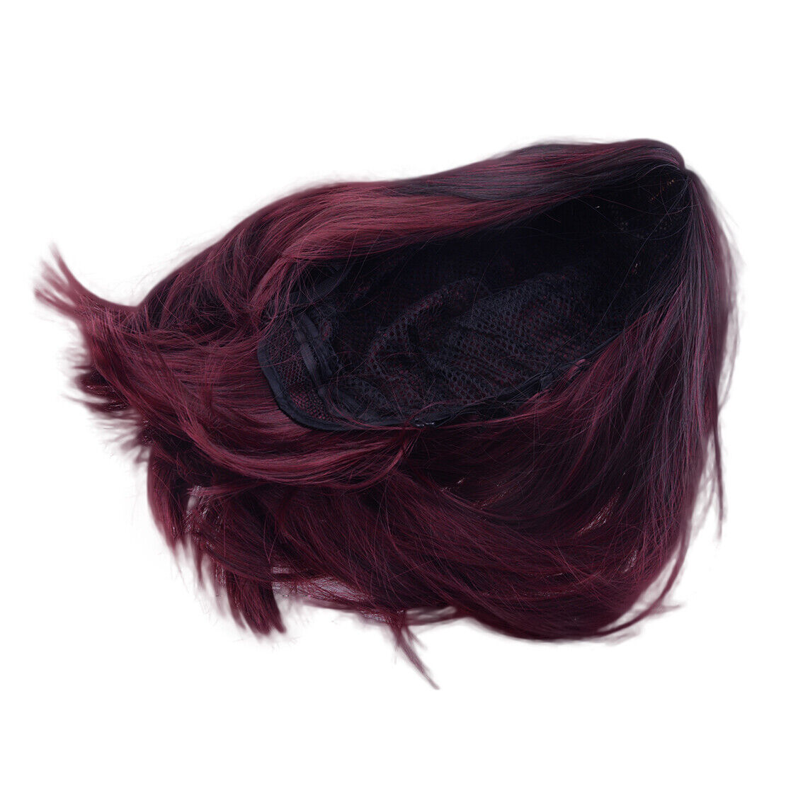 Natural Red Wine Color Short Straight Bob Women Ladies Party Full Wig Hair