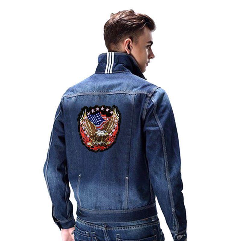 American Eagle Army Badge Punk Rock Bike Patch Large Embroidery Biker Patch