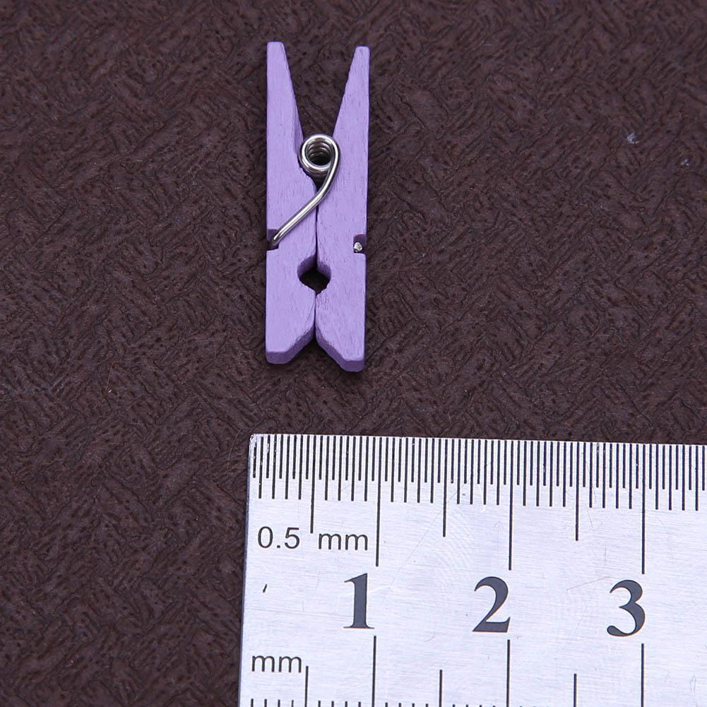 50pcs Mini Wooden Craft Pegs Clothes Paper Photo Hanging Spring Clips(1)