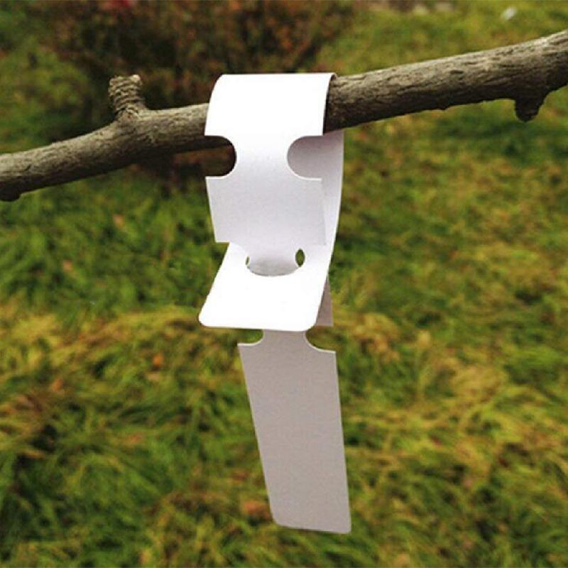 100 Pcs White Plastic Plant Tree Tags Nursery Garden Lables 2x20cm Wrap Around
