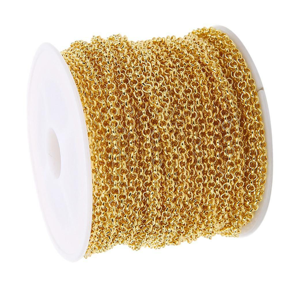 4x 10 Yards/ Necklace Chains Key Bulk  Jewelry Making Crafts 2mm