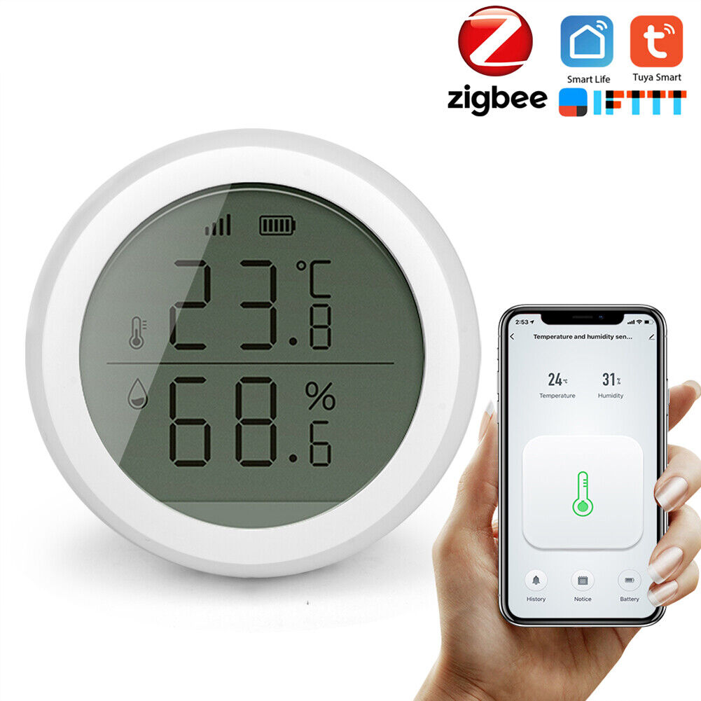 Zigbee Temperature Humidity Sensor Tuya Wireless Control Sensor w/ Display