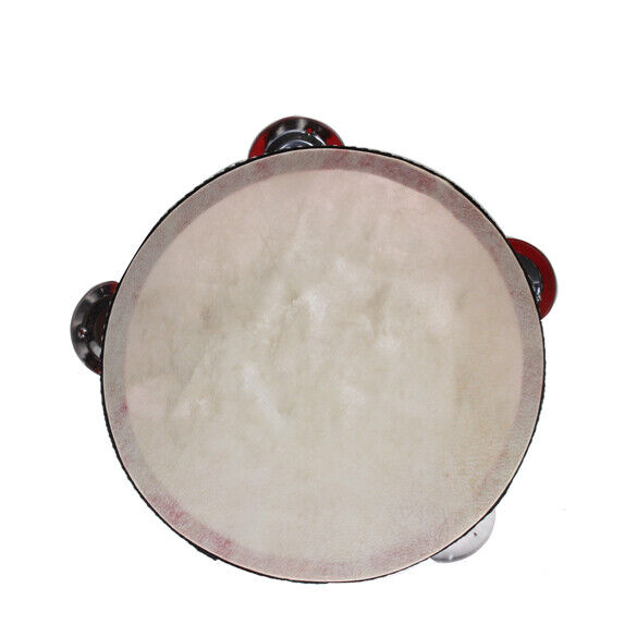 Educational Red  Musical Tambourine Beat Instrument Hand Drum Children