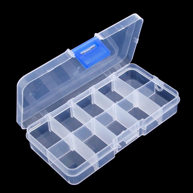 Fishing Lures Hook Bait Plastic Storage Box Adjustable Case Tackle Accessory New