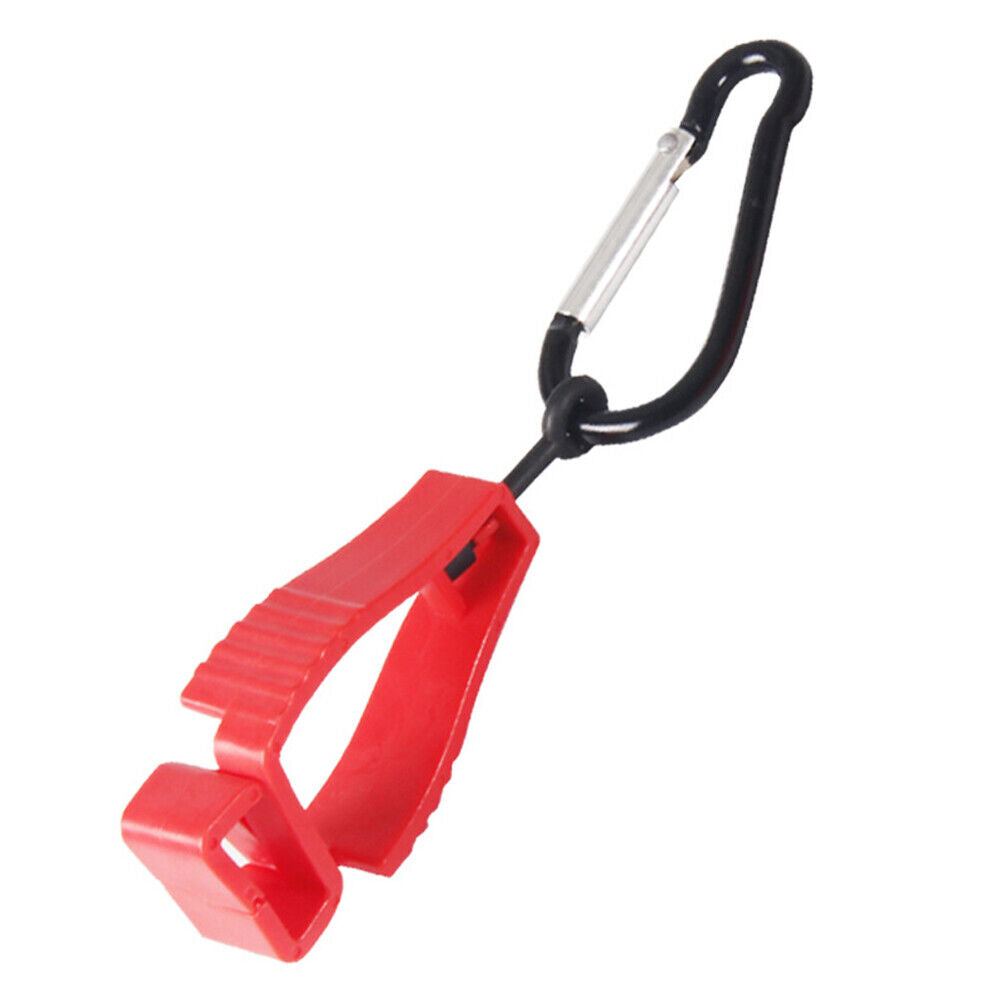 3pcs Glove Grabber Clamp Catcher Safety Working Clip Holder Hanger (Red)