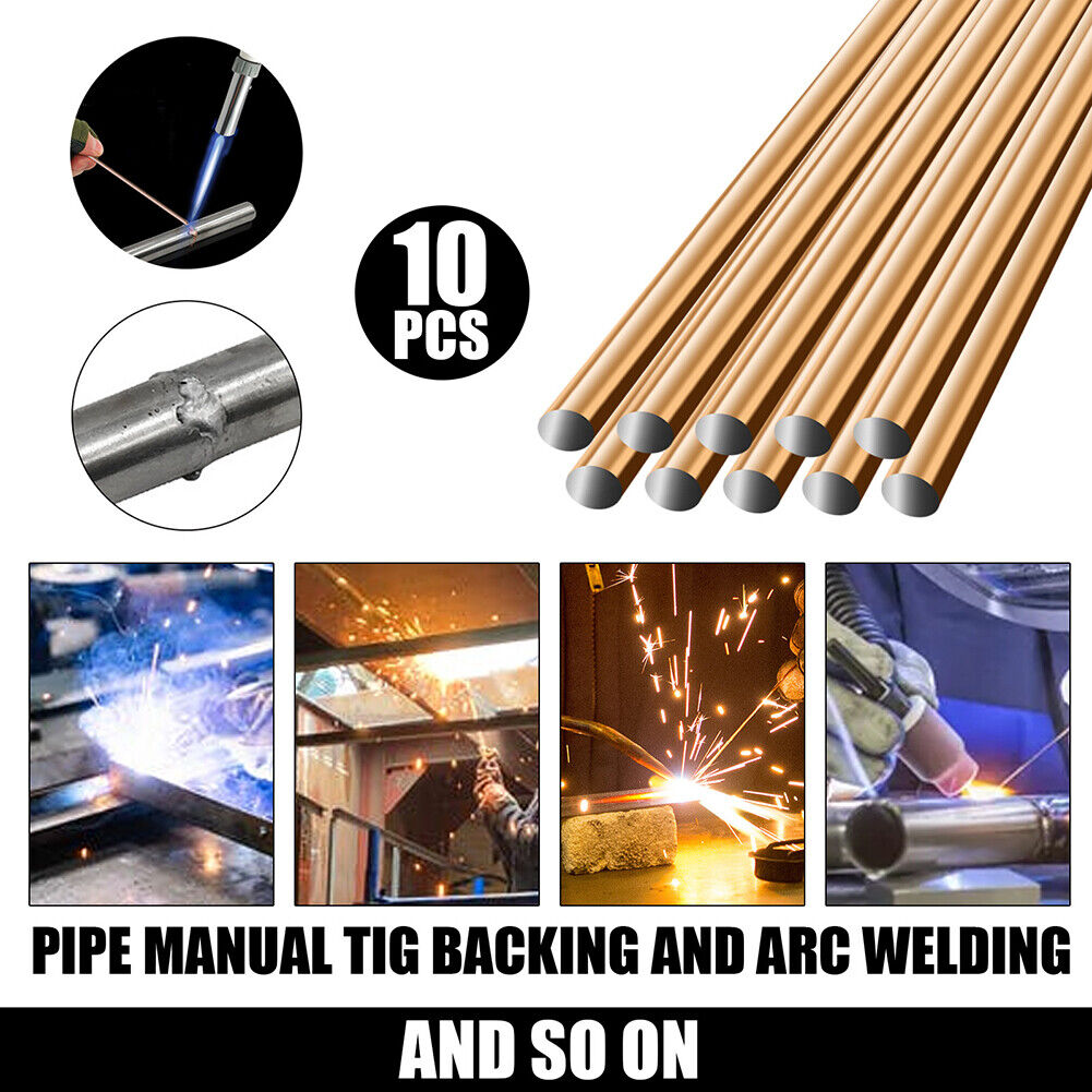 10pcs Weld Bars Cored Wire Carbon Steel Argon Arc Welding Rods (33cmx2mm)