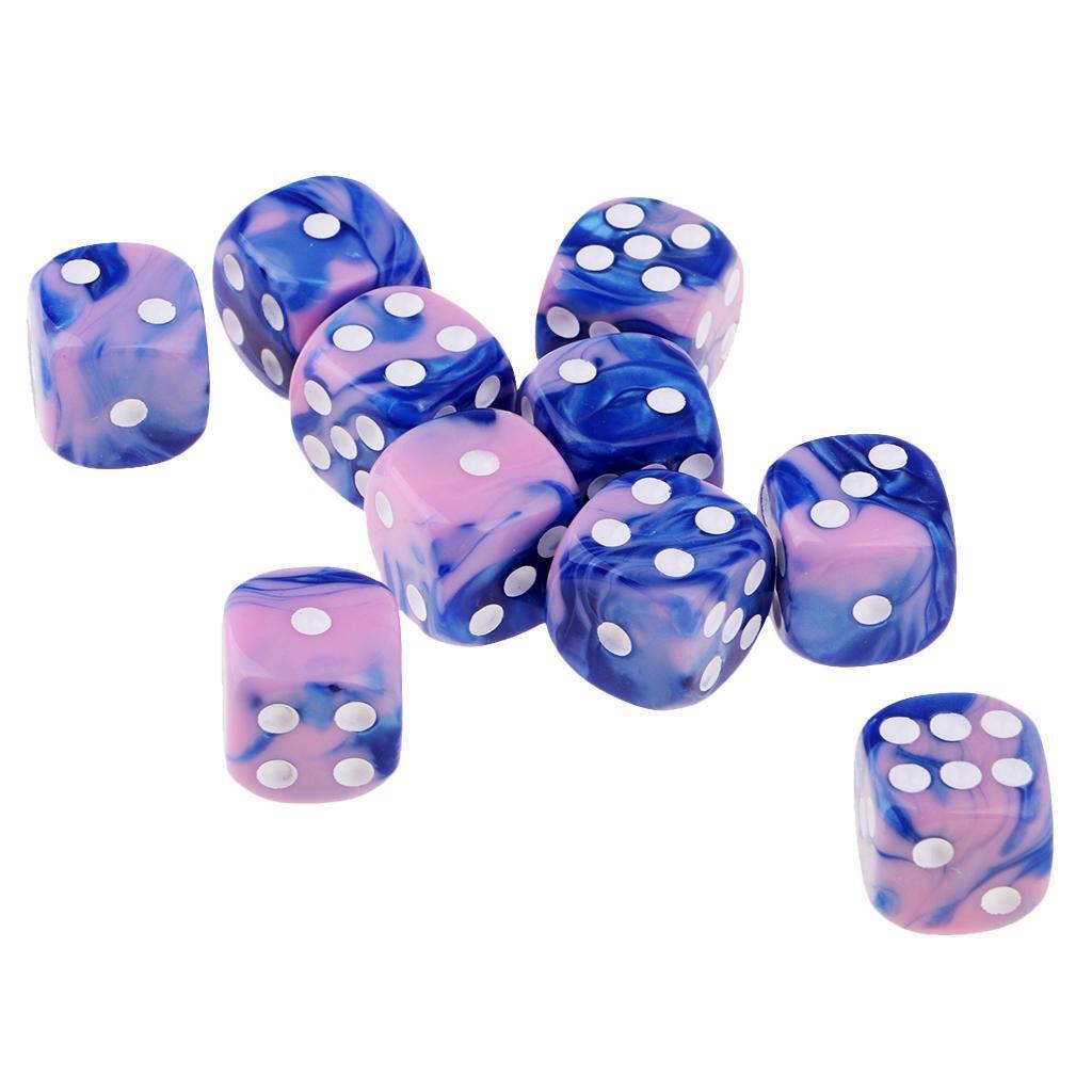 40 Pieces D6 Dices 6 Sided Polyhedral Game Dice for DND Role Play Props