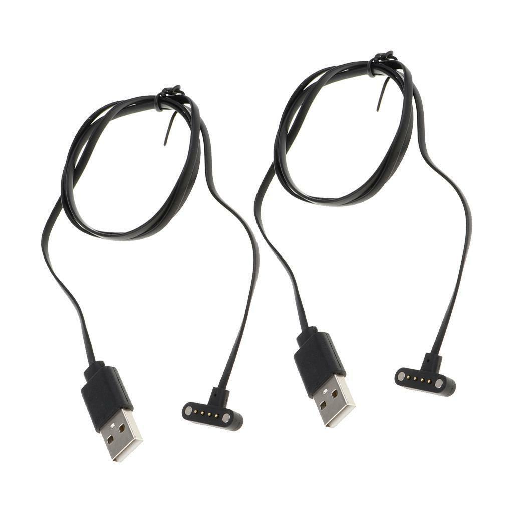 2 Pieces  four pin USB Watch Charging Cable Magnetic Charging