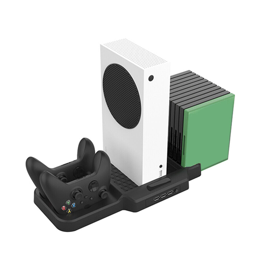 Cooling Stand Controller Charger w/2 Fans 11 Game Slots for Xbox Series S X