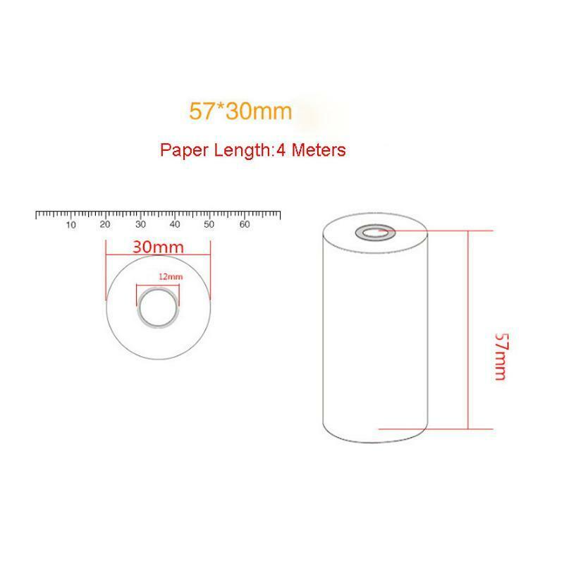5PCS 57x30mm Thermal Receipt Paper Roll for Mobile POS 58mm Thermal Printer Lot