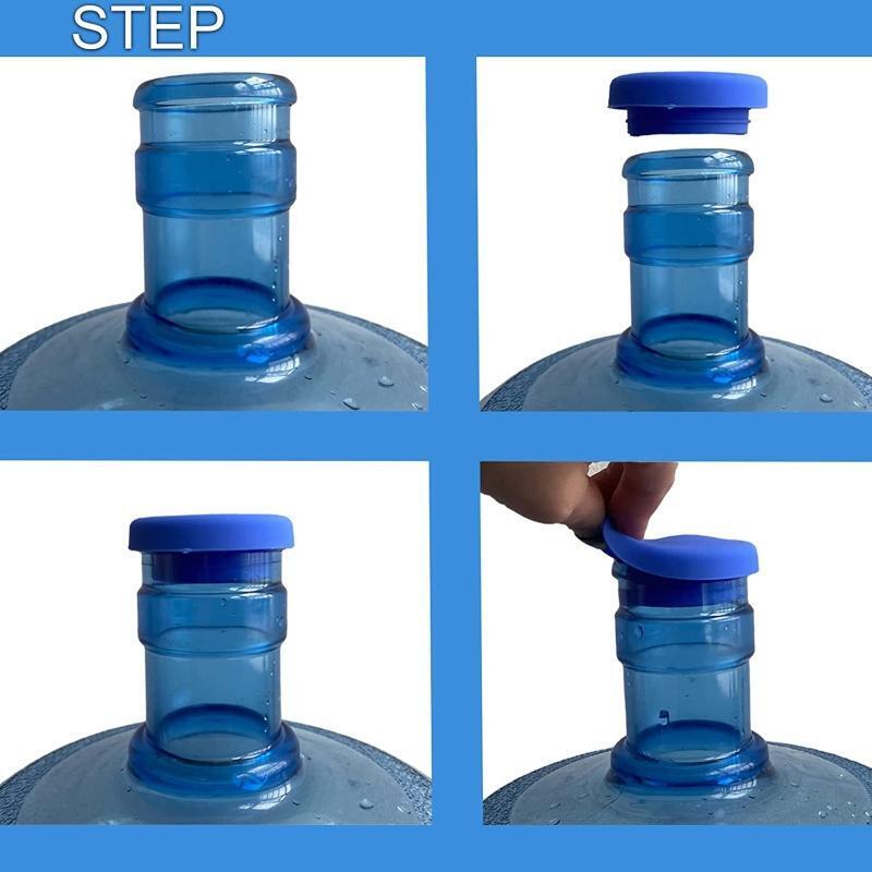 Anti Splash Water Jugs Silicone Cap No Spill Top Lid Cover Fits 55mm Bottles