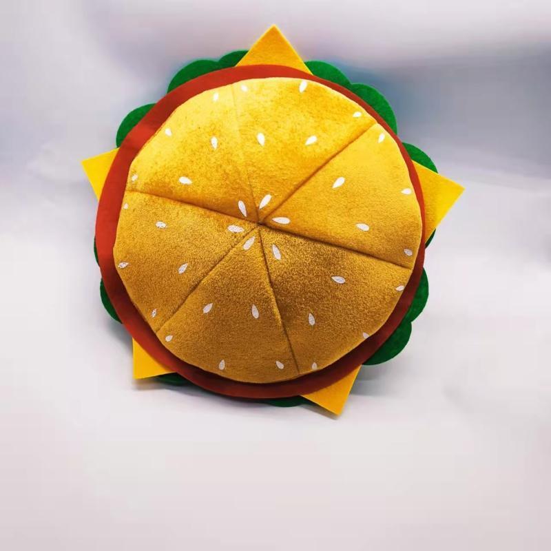 Novelty Carnival Hamburger Hat Christmas Thanksgiving Decoration Fast Food Hat