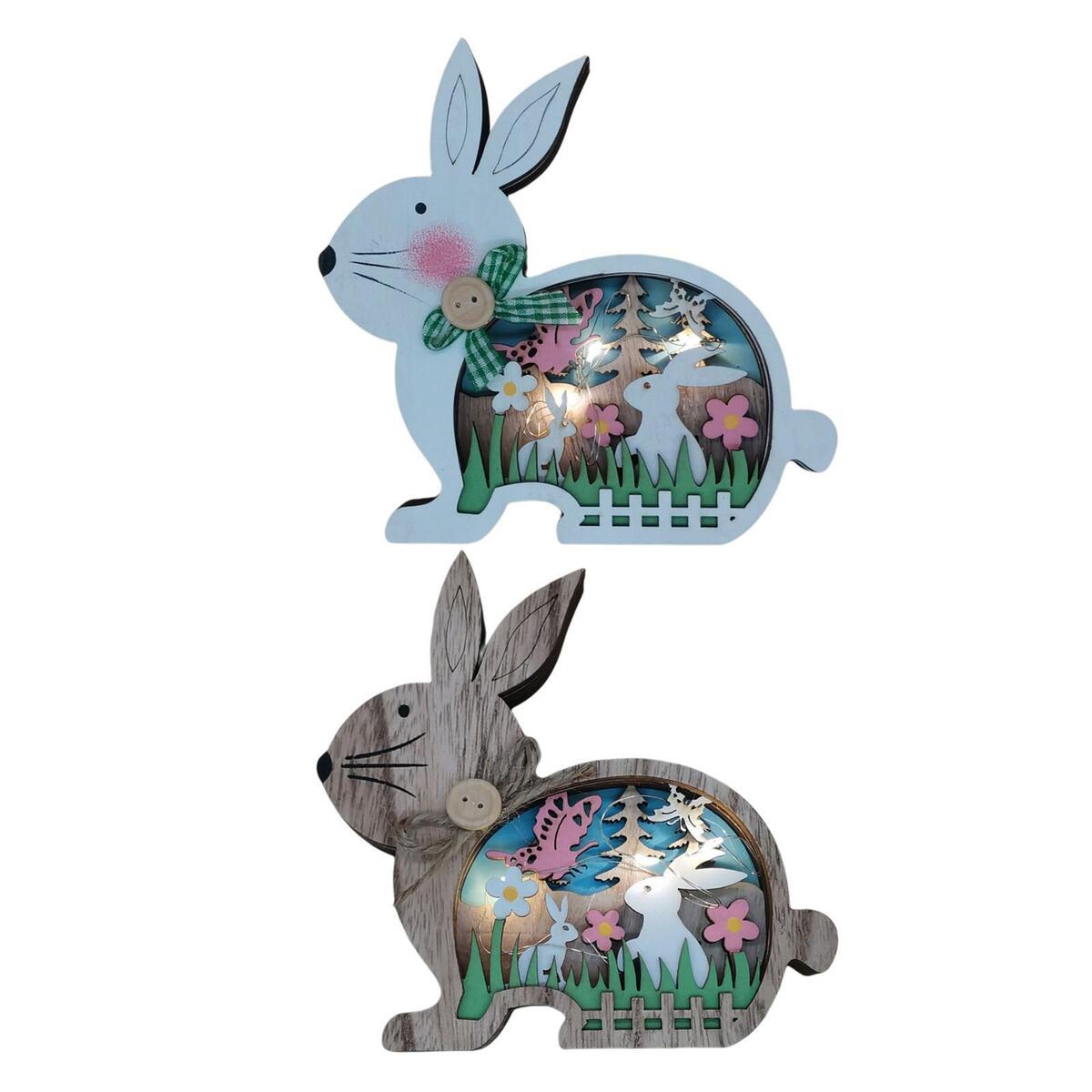 2Pcs Easter Bunny   Decor  Festival tabletop office