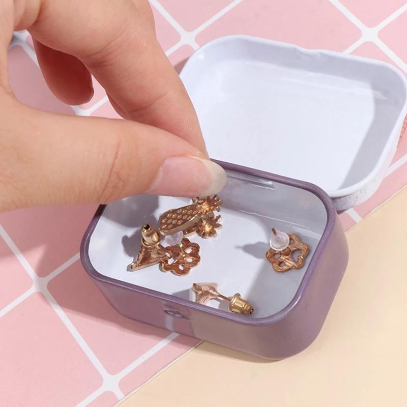 Mini Tin Trinket Coin Box Jewelry Storage Case for Earplugs, Pills, Tiny Bead