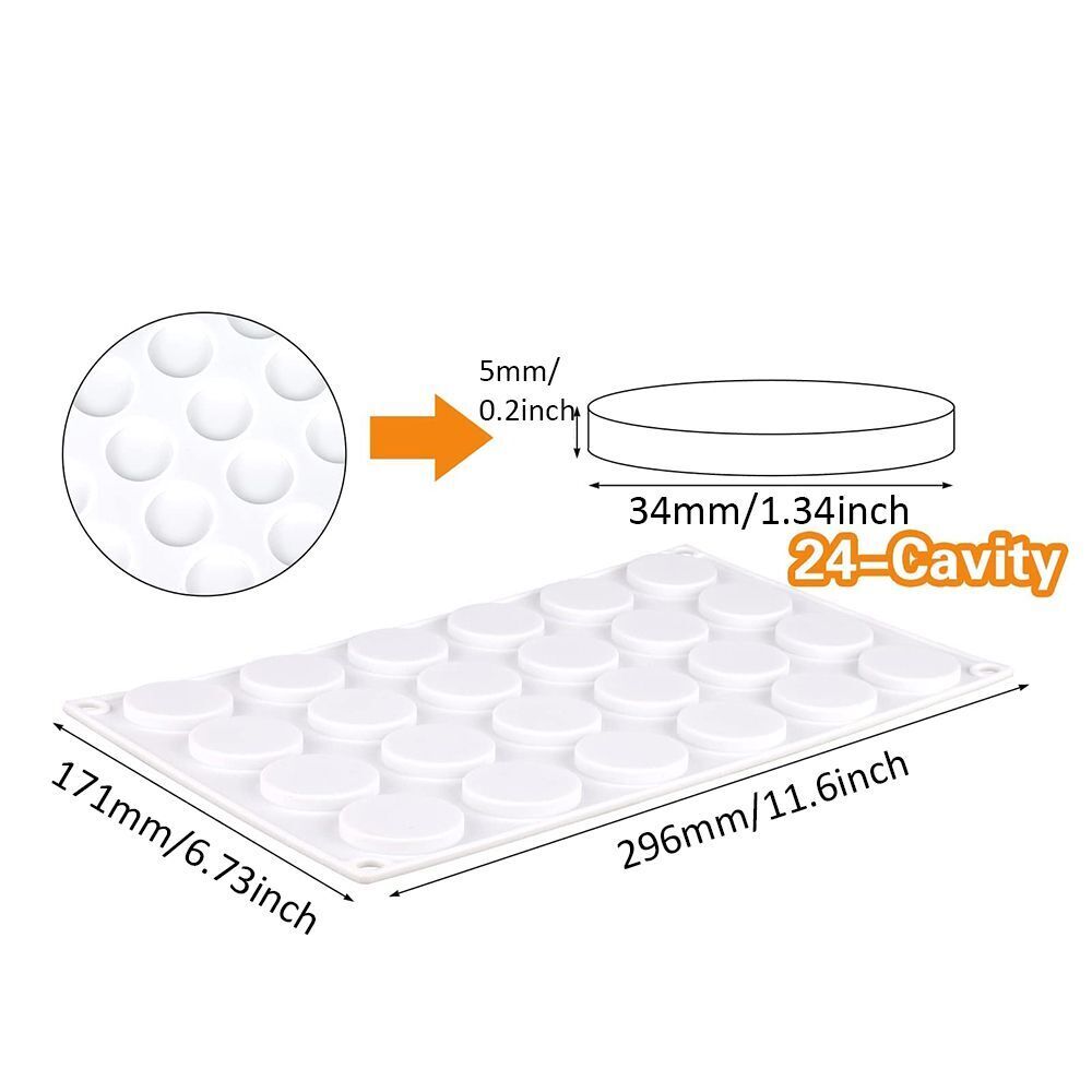 Casting Scrapbooking Silicone Mat 24-Cavity Wax Sealing Mat for Wax Seal Stamp