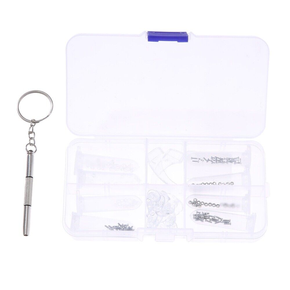 Stainless Steel Cross Screw Plastic Screw Cap Washer Nose Pad Assortment Kit