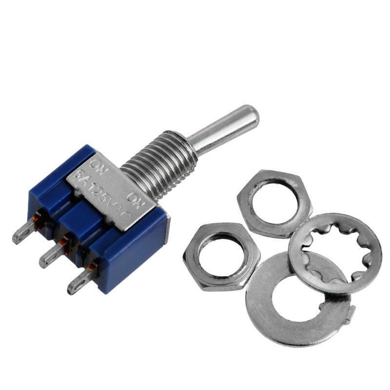 Rocker Momentary Switch On-On 3-Pin 2-Position SPDT Toggle Switch with Metal Bat
