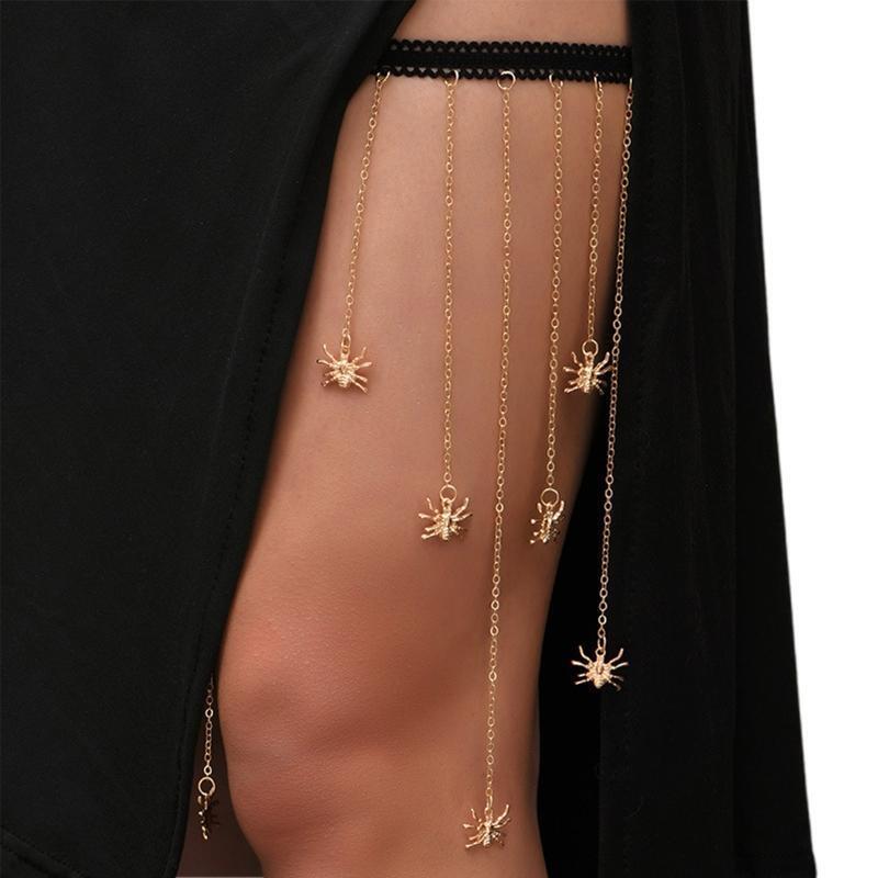Fashion Long Tassel Leg Chain Women Gothic Style Thigh Chain Punk Jewelry