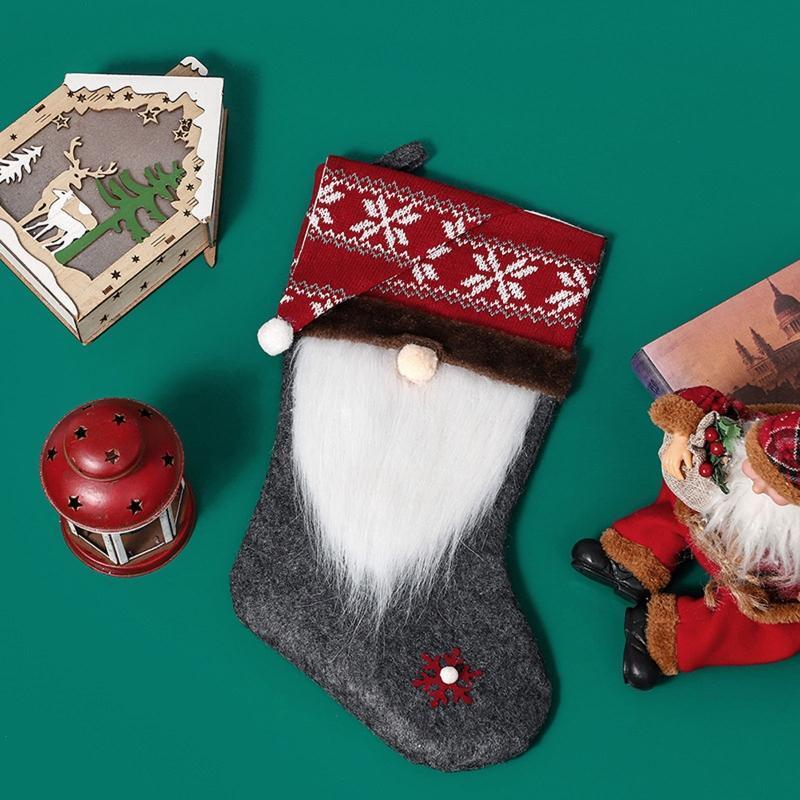 Christmas Gnome Stockings 2pcs/set Hanging Pendant Xmas New Year Festival Party