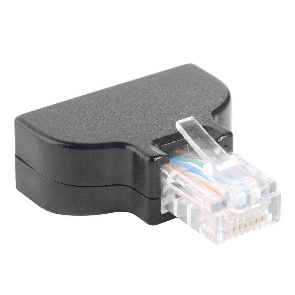 RJ45 Ethernet Male to 8 Pin AV Screw Terminal Adapter for Cat7 Cat6 Cat5