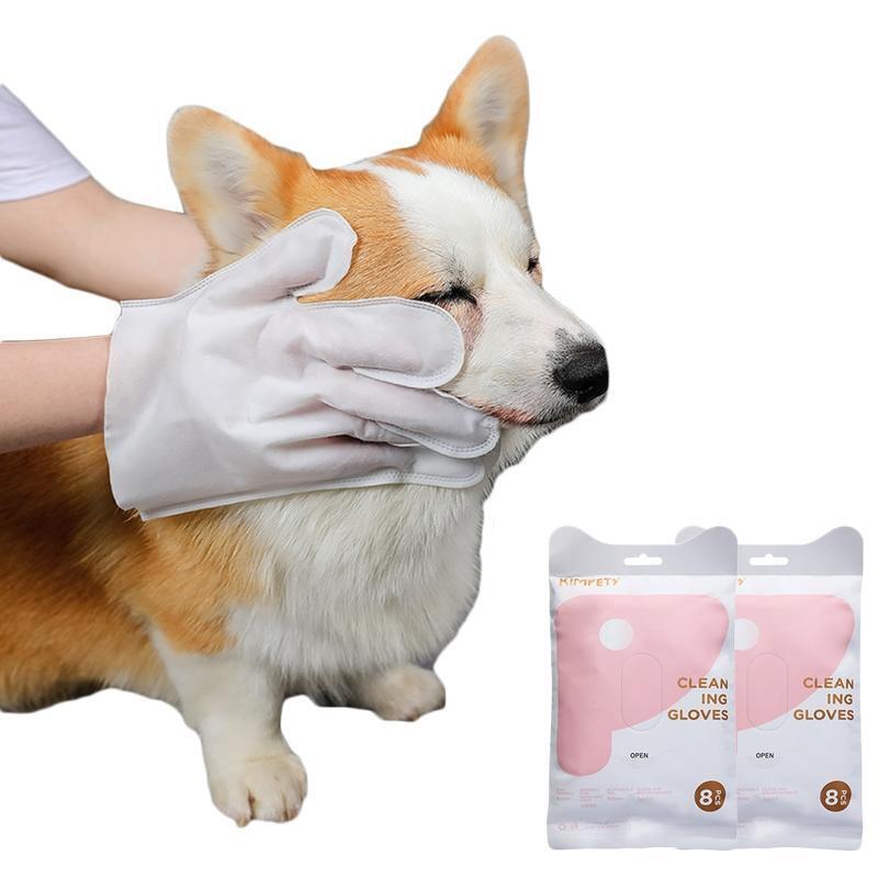 No Rinse Pet Wipes for Bathing Dog Grooming Cat Washing Gloves Simple to Use