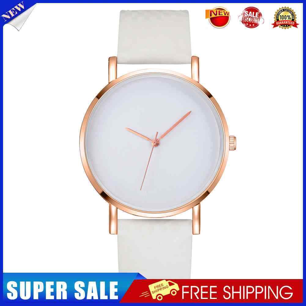 Women Color Change Quartz Watch Fashion Leather Strap Wristwatch(Sky Blue)-