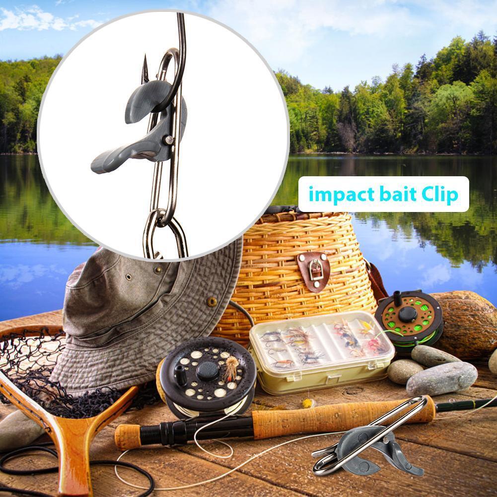10pcs Stainless Steel Impact Bait Clip Fishing Hook Decoupling Accessories