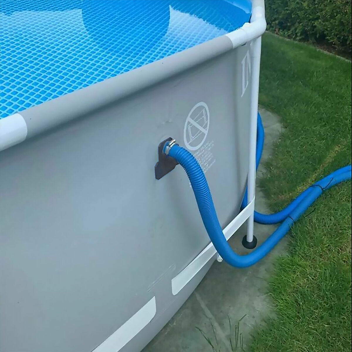 Pool Pipe Fixing Holder for Intex Above Ground Pool 30-38mm Hose (Grey)