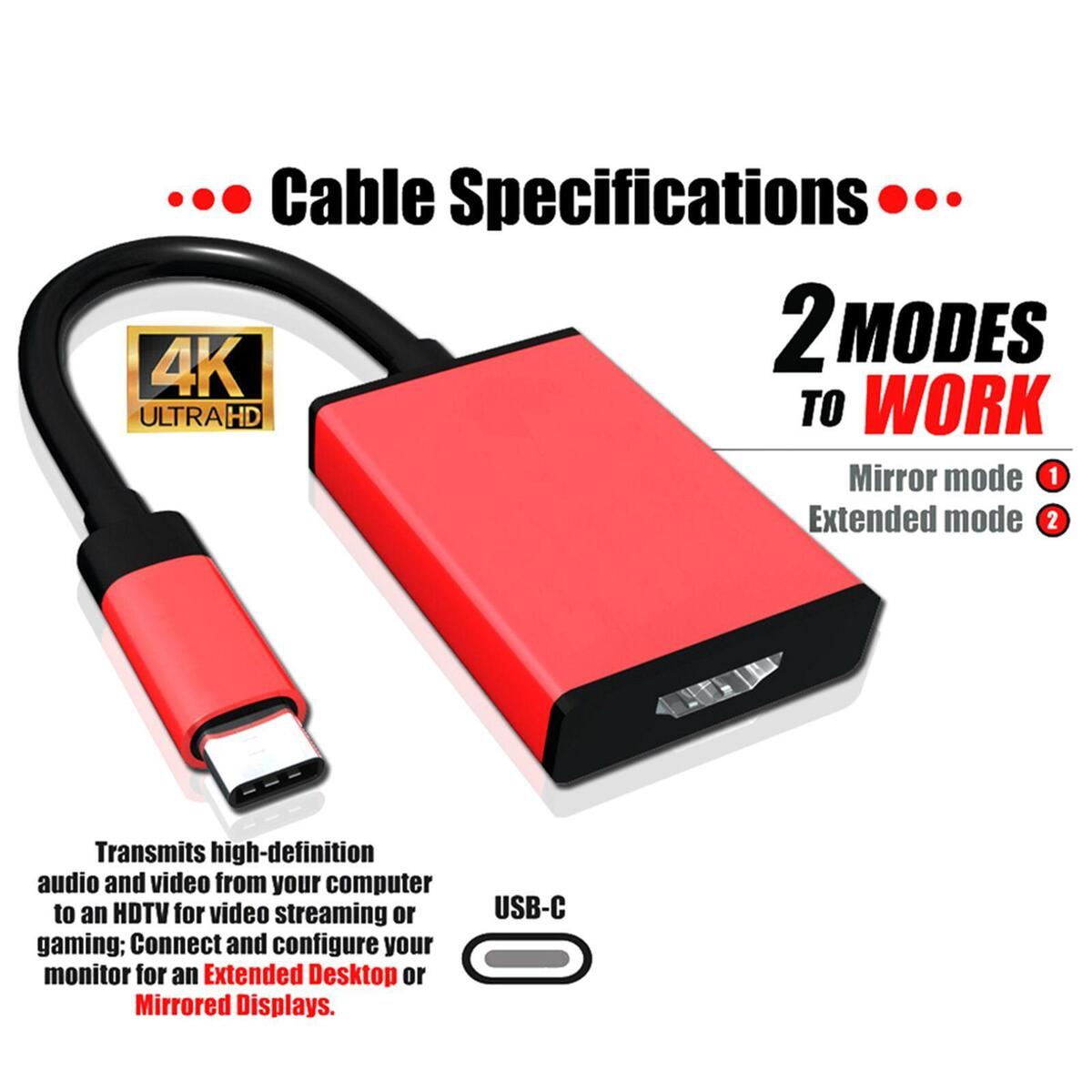 USB C to HDMI Adapter Cable USB C Adapter Type C to HDMI Adapter for Office