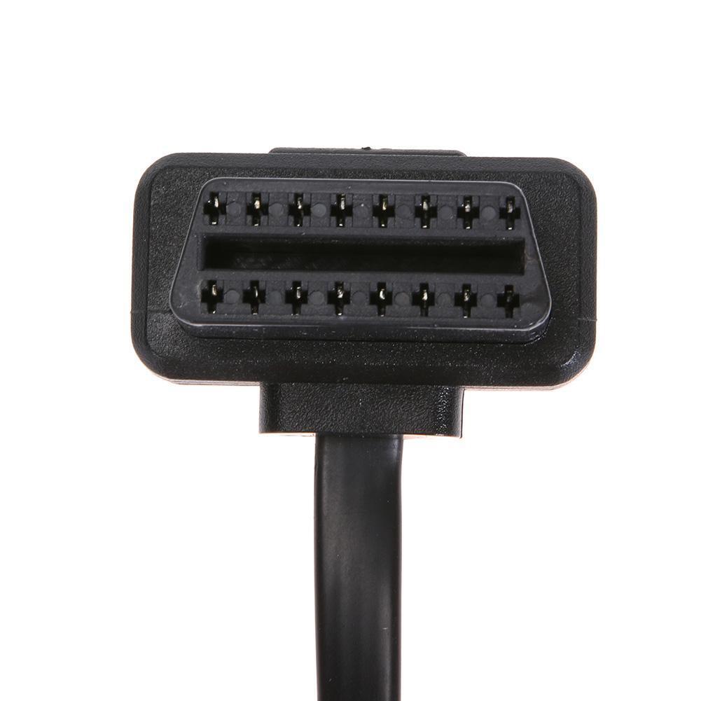 16 Pin Flat OBD 2 Auto ELM327 Extension Cable with Switch Adapter Connector