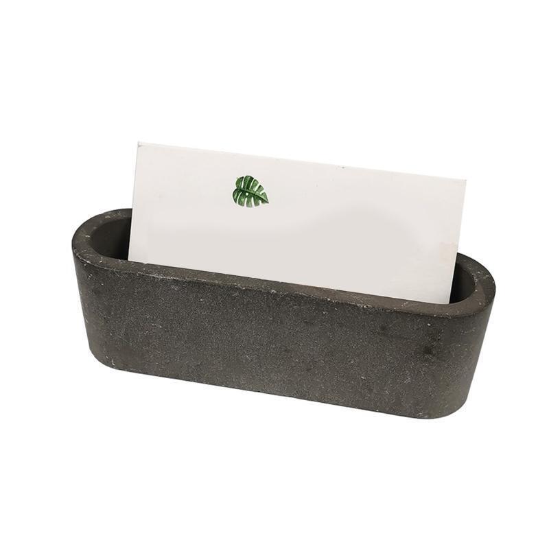 Oval Business Card Holder Box UV Crystal Epoxy Mold Clay Plaster Silicone Mould