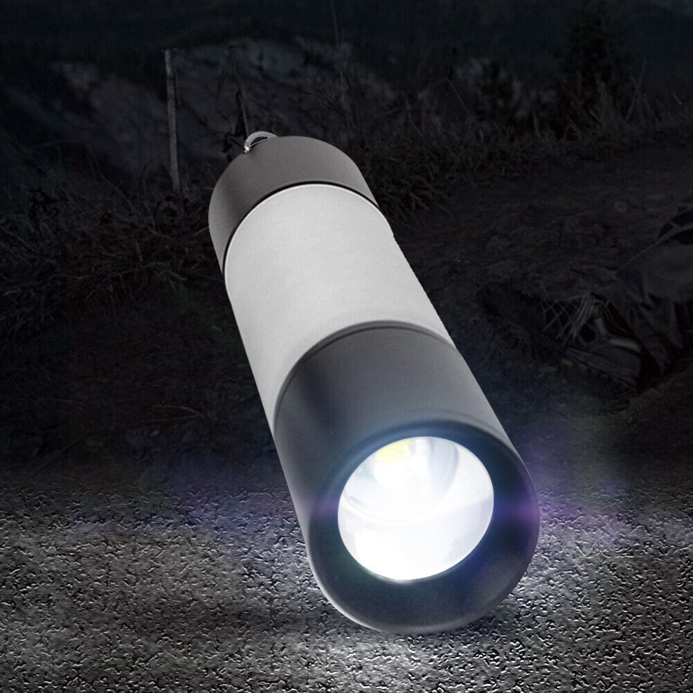 USB Rechargeable Hanging Flashlight Zoomable LED Torch Camping Tent Lamp