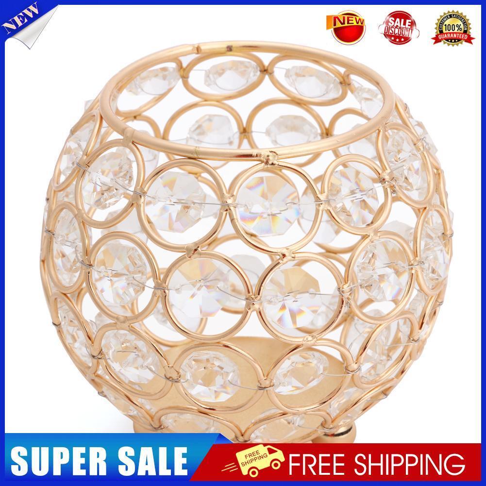 European Style Round Crystal Makeup Brush Storage Box Jewelry Organizer