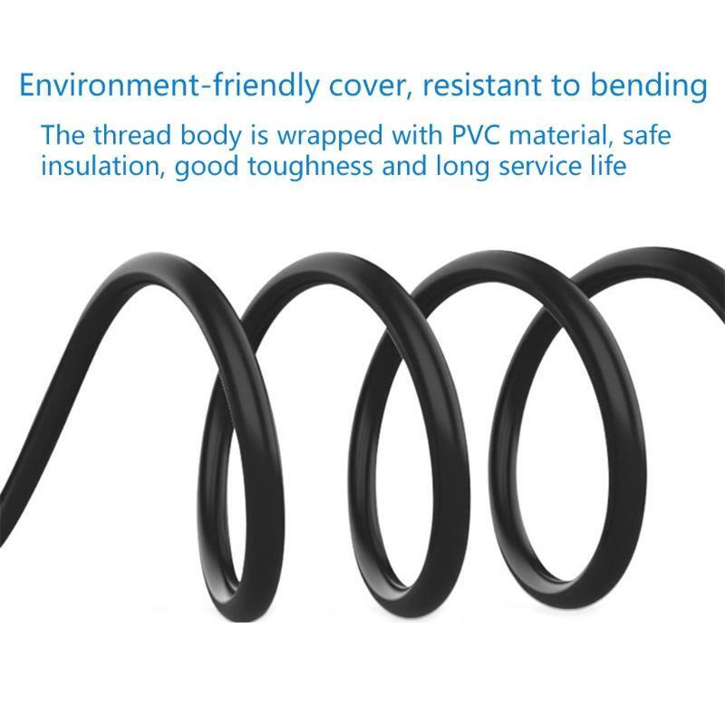 Black Safe  DC 5.5X2.1 Male to Female Extension Cord  for  Notebook Computer