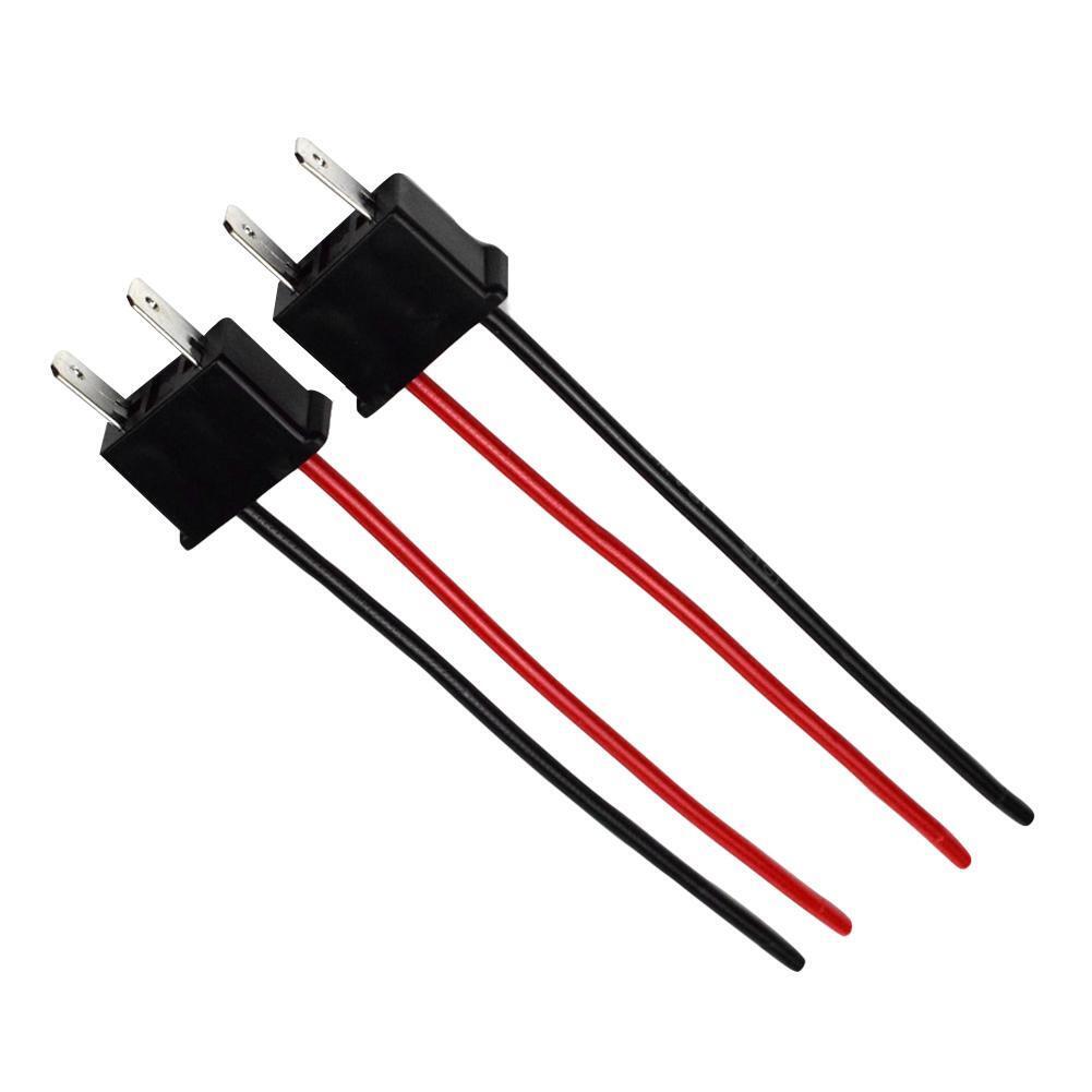 1 Pair H7 Bulb Socket Male Adapter Connector for Car Headlight Fog Lamp