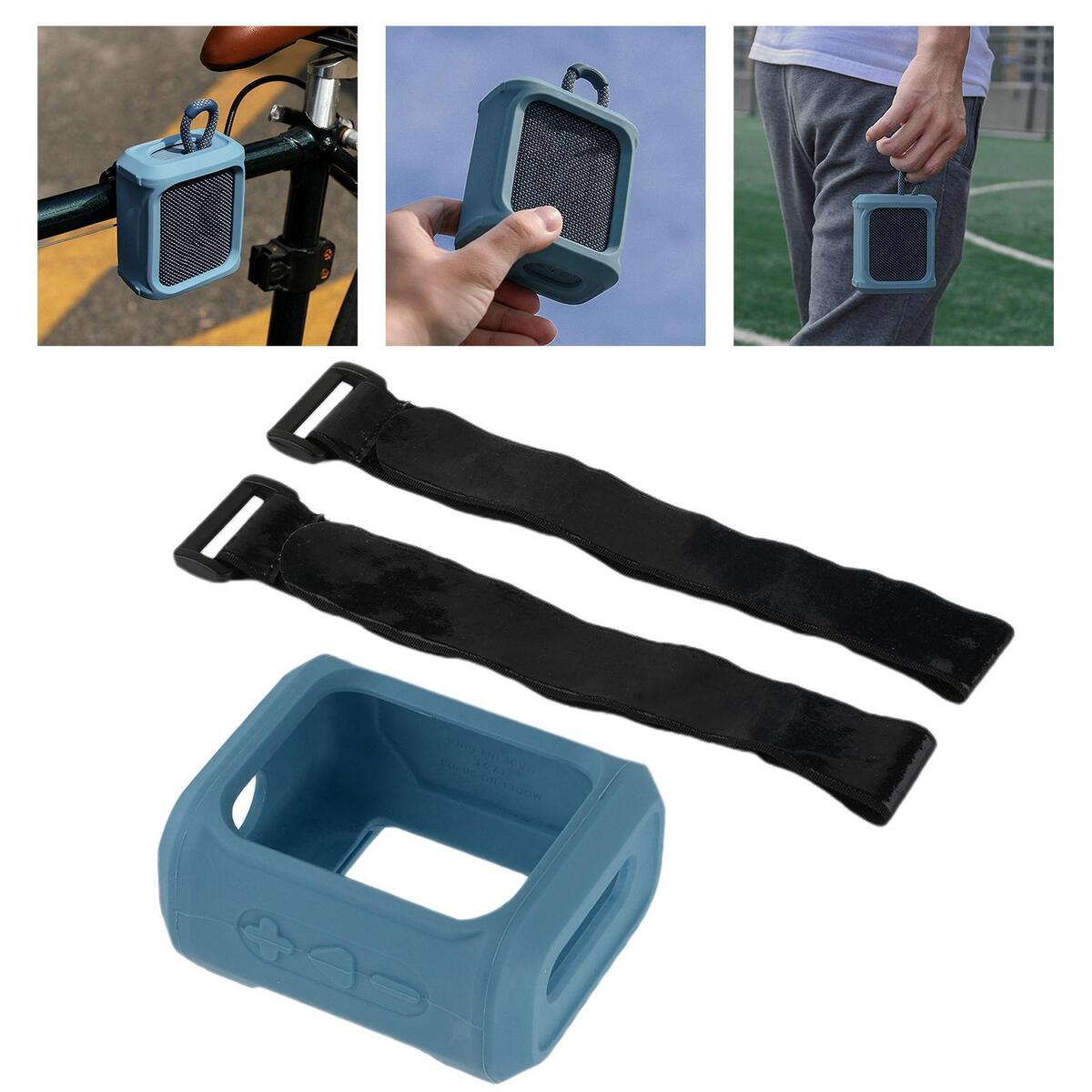 Blue Silicone Case Sleeve Cover for JBL Go 3 Portable Speaker Waterproof