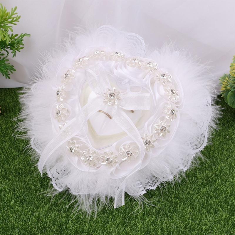 Lace Wedding Ring Cushion Wedding Sunflower Girl Basket for Anniversary Decor
