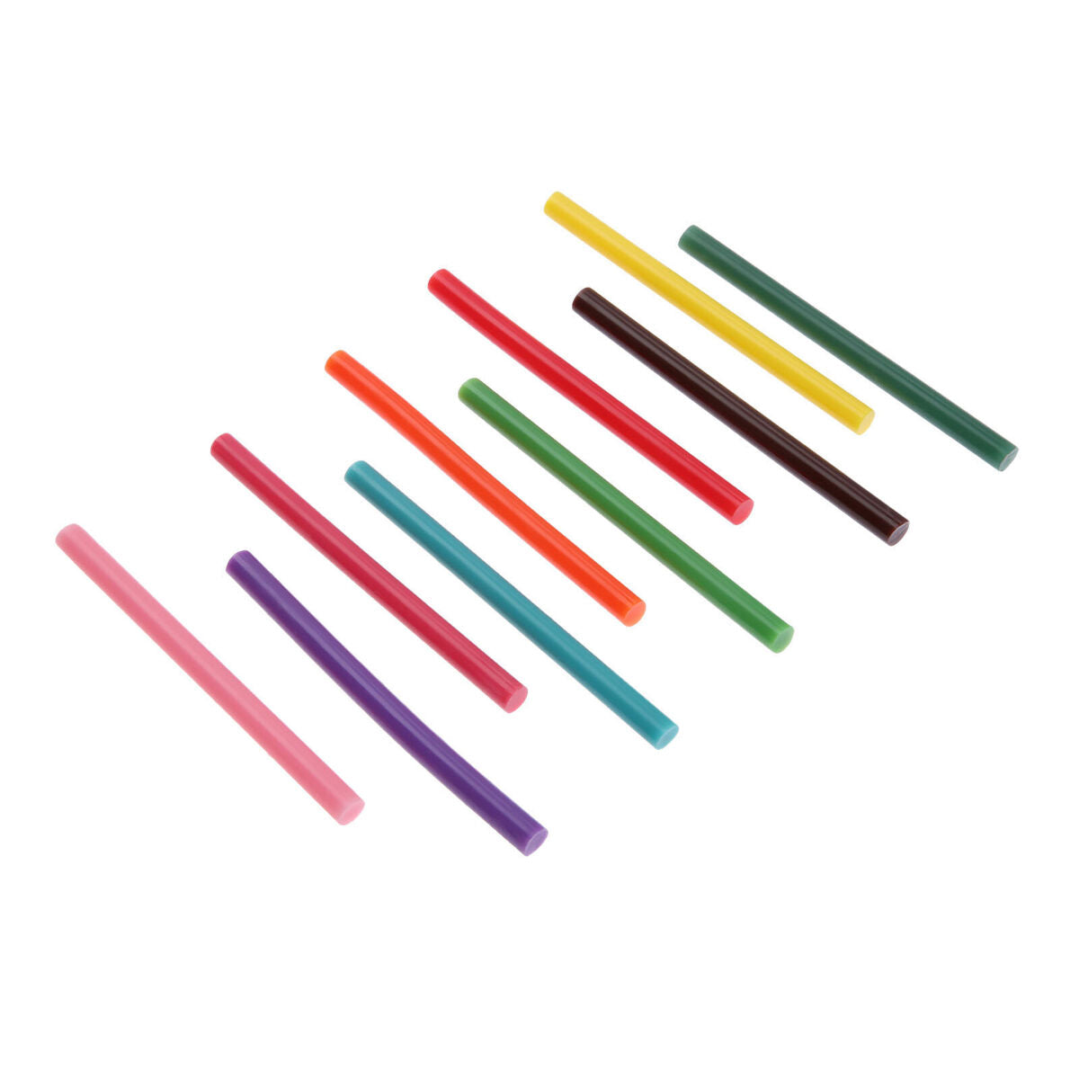 50Pcs/set 10 Colour 7mm*100mm Hot Melt Glue Gun Sticks EVA Glitter Powder Craft