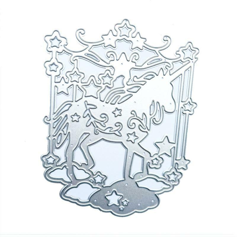 Star Swing Horse Frame Metal Cutting Dies Embossing Stencil DIY Album Template